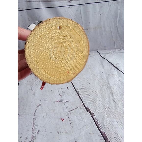 rustic wooden Slice snowman handmade winter decor Countrycore Farmhouse #2 - Picture 6 of 7